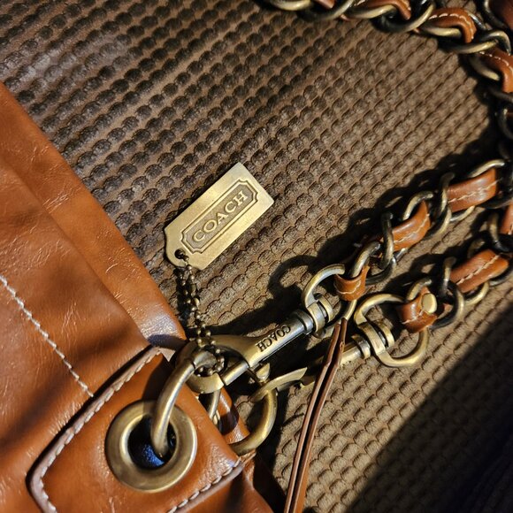 COACH Brown Tote Rare Awesome Piece - Picture 5 of 6
